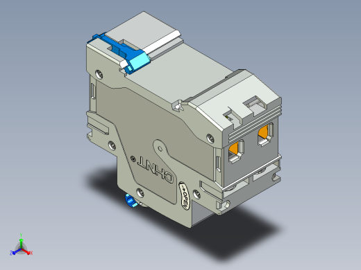 NB1L(2H) 1P&amp;N剩余电流动作断路器三维模型202307正等轴测缩略图