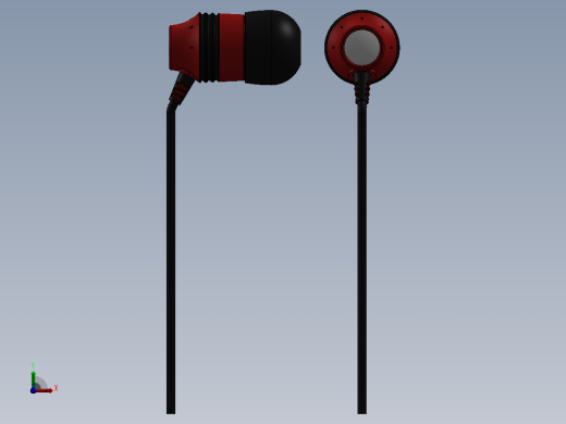 solidworksSkullcandy入耳式耳机前视缩略图