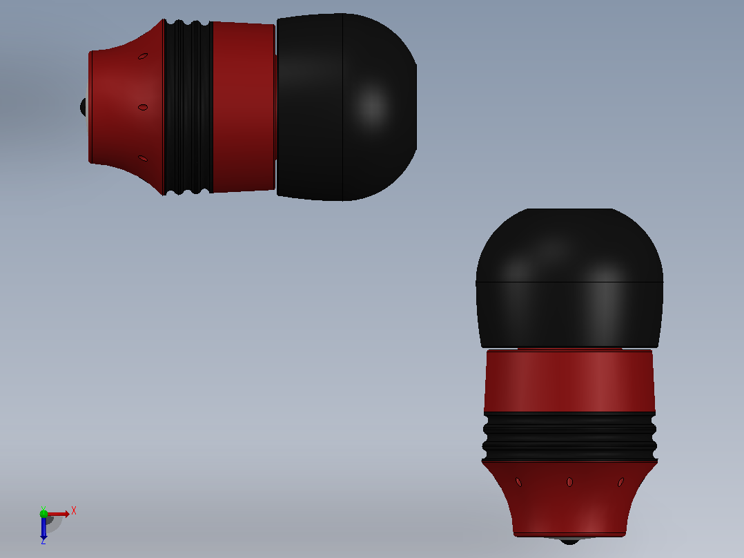 solidworksSkullcandy入耳式耳机俯视图