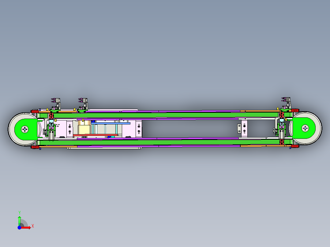 经典的流水线设备前视图