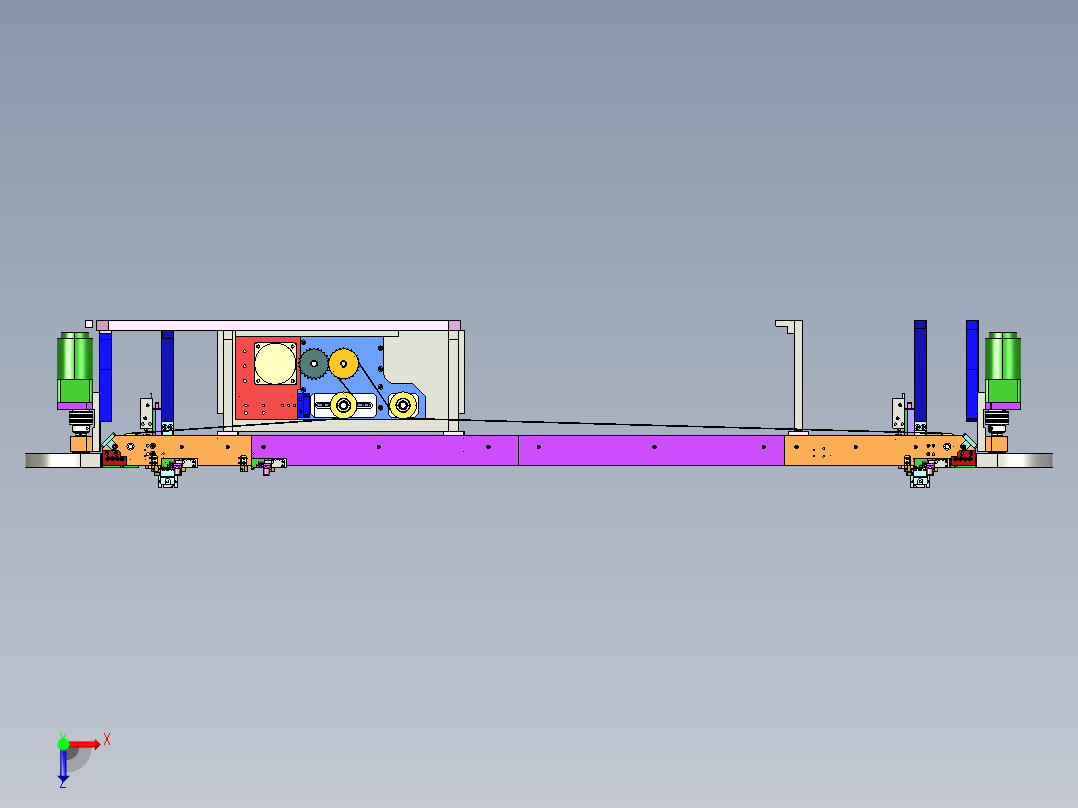 经典的流水线设备俯视图