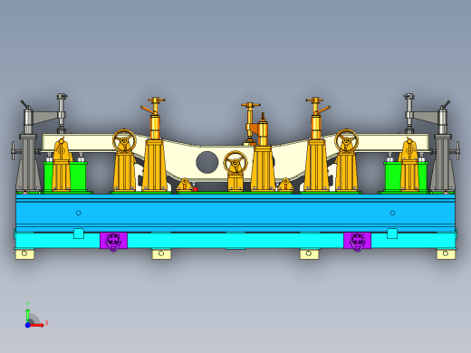 列车转向架侧梁焊接夹具前视缩略图
