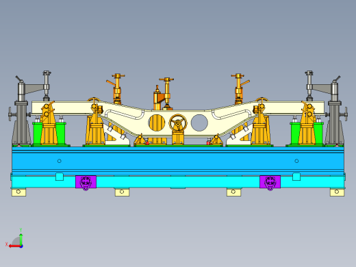 列车转向架侧梁焊接夹具后视缩略图