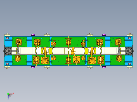 列车转向架侧梁焊接夹具俯视缩略图