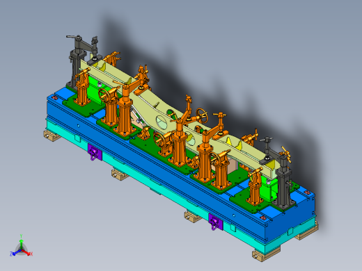 列车转向架侧梁焊接夹具正等轴测缩略图