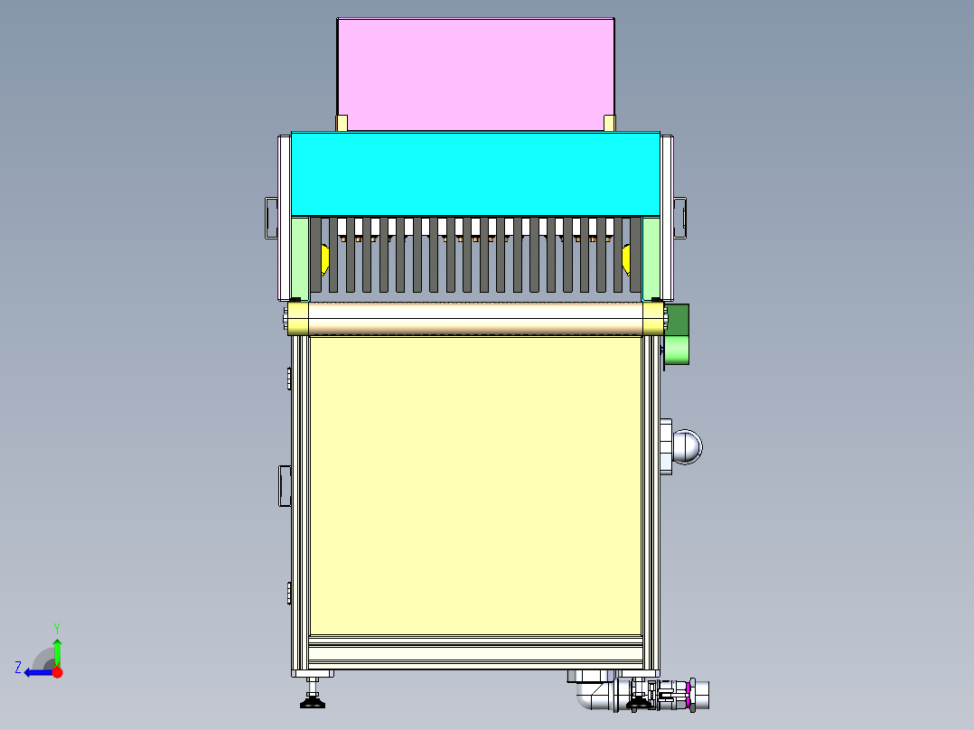 除尘设备 吸尘机右视图