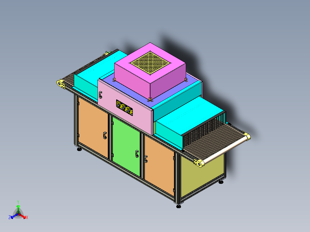 除尘设备 吸尘机正等轴测图