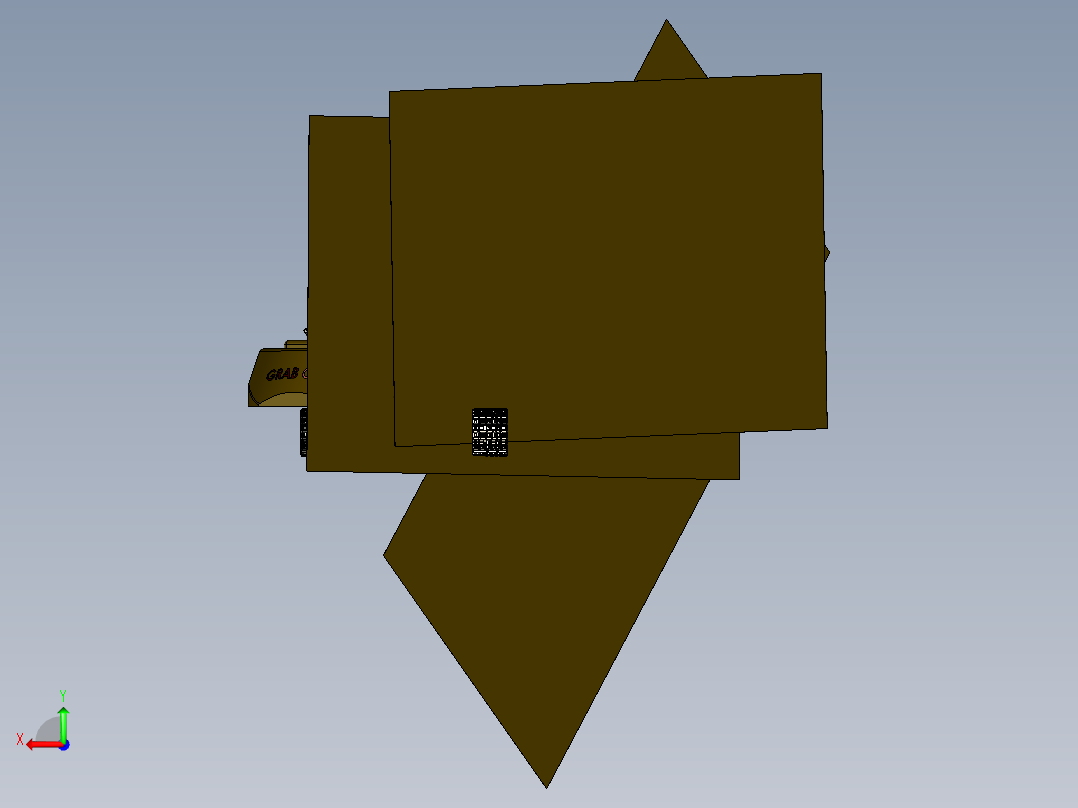 挖掘机模型后视图