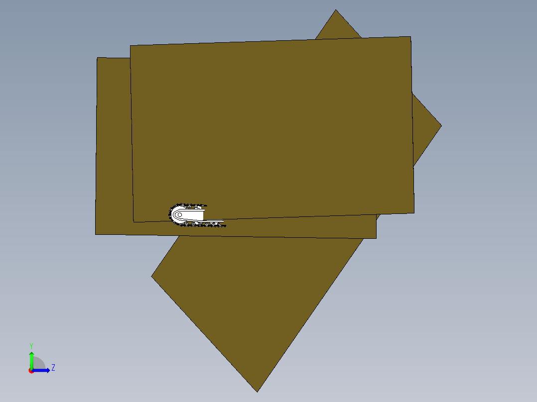 挖掘机模型左视图