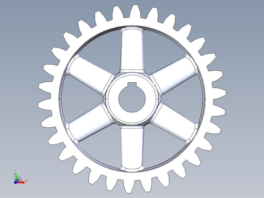 solidworks z=30 m=11齿轮前视图