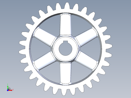 solidworks z=30 m=11齿轮前视缩略图