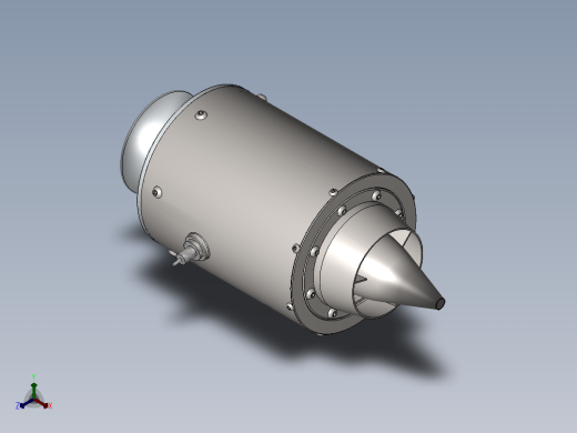 飞机涡轮发动机3D模型