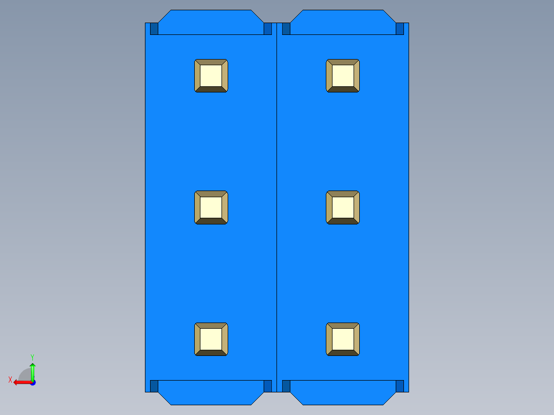 彩色公头100mil（2.54mm）系列-DS1021_blue_3x02p_100mil_Type5_rev1.0后视图