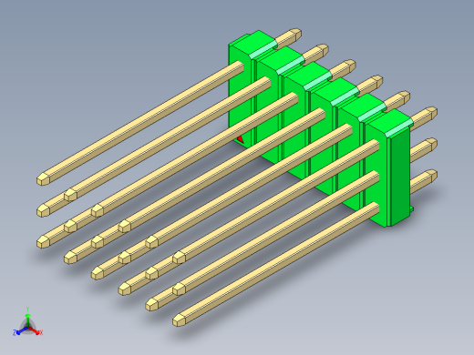 彩色公头100mil（2.54mm）系列-DS1021_green_3x06p_100mil_Type19_rev1.0