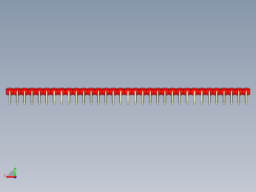 彩色公排针 100mil 2.54mm 系列-DS1022_red_1x33p_100mil_TypeD_rev1.0后视缩略图