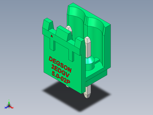 DEGSON 2EDG 系列 5.0mm 可插拔接线端子组-2EDGV-5.0-02P-14-00AH