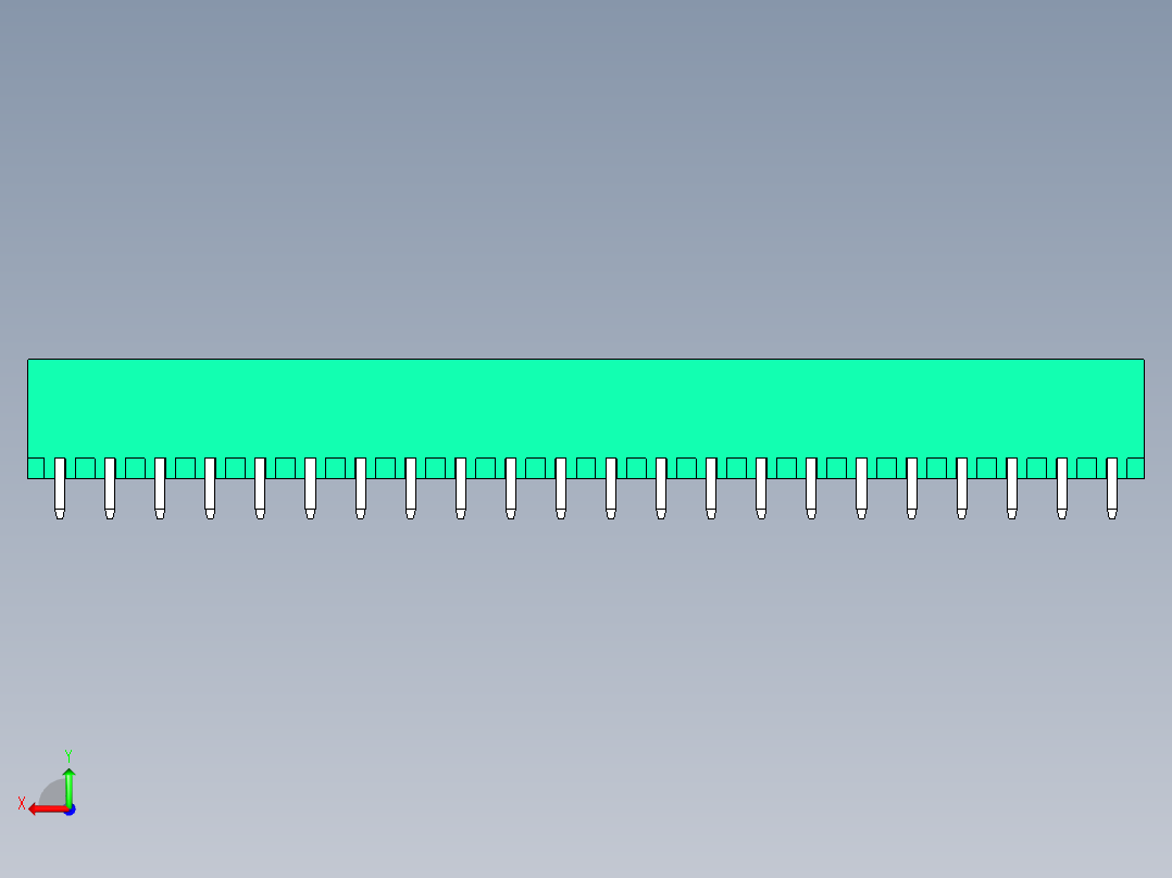 DEGSON 2EDG 系列 5.08mm 可插拔接线端子组-2EDGVC-5.08-22P-14-00AH后视图