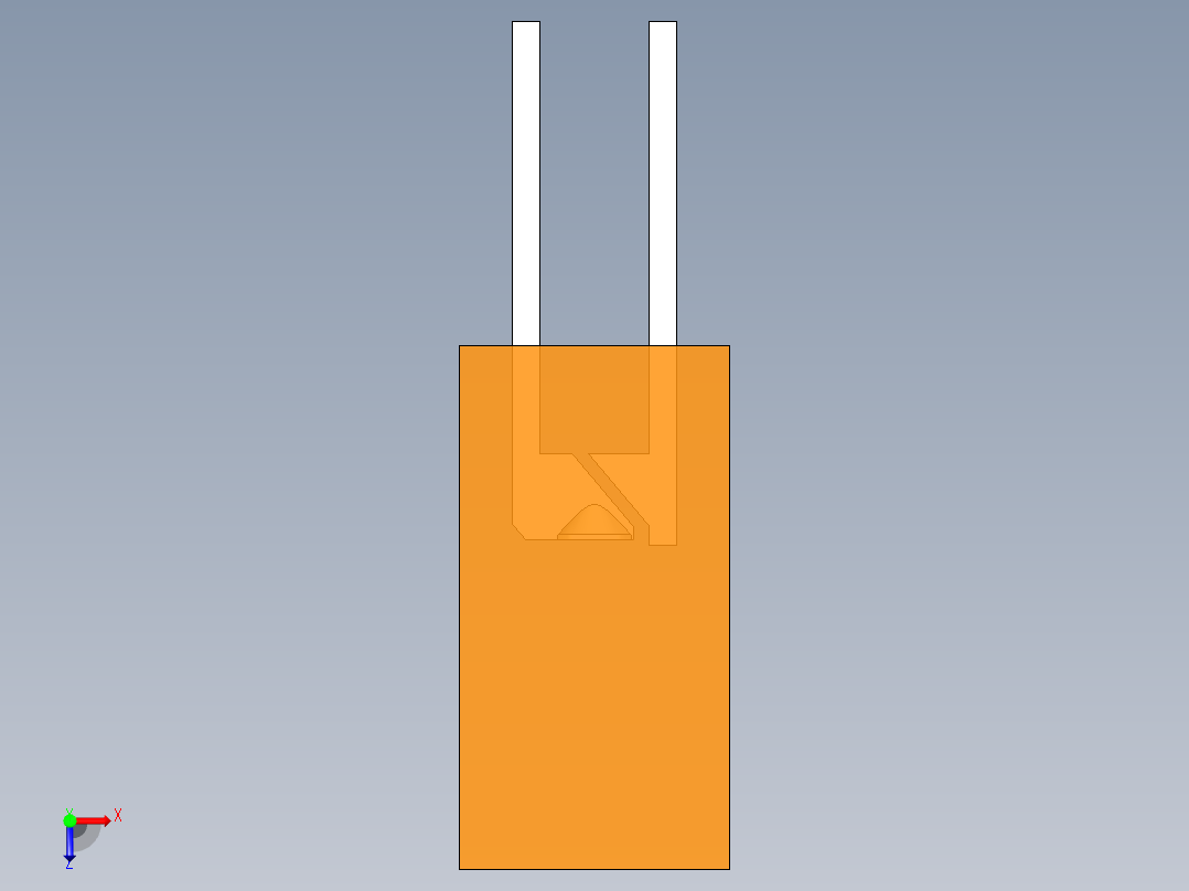 LED_Square_Orange_5x5x9.7mm俯视图