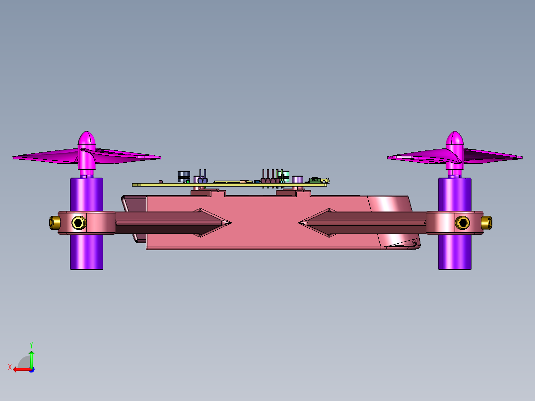 炫酷航拍自制打印无人机后视图