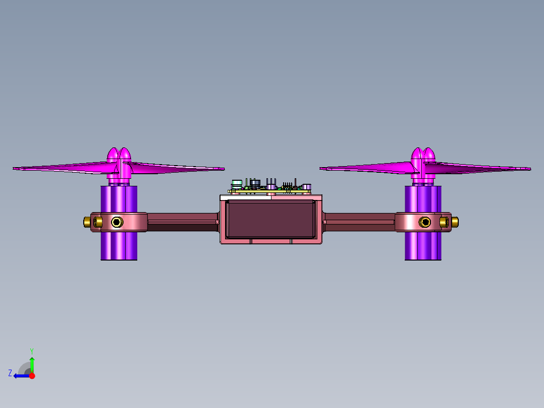 炫酷航拍自制打印无人机右视图