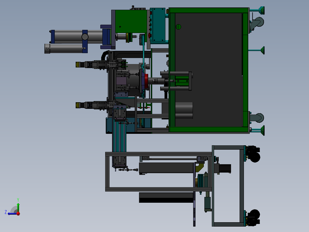 转盘式自动铆钉机右视图