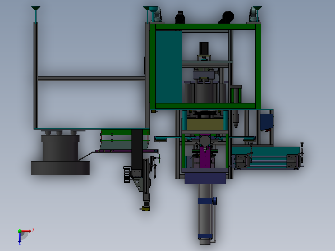 转盘式自动铆钉机俯视图