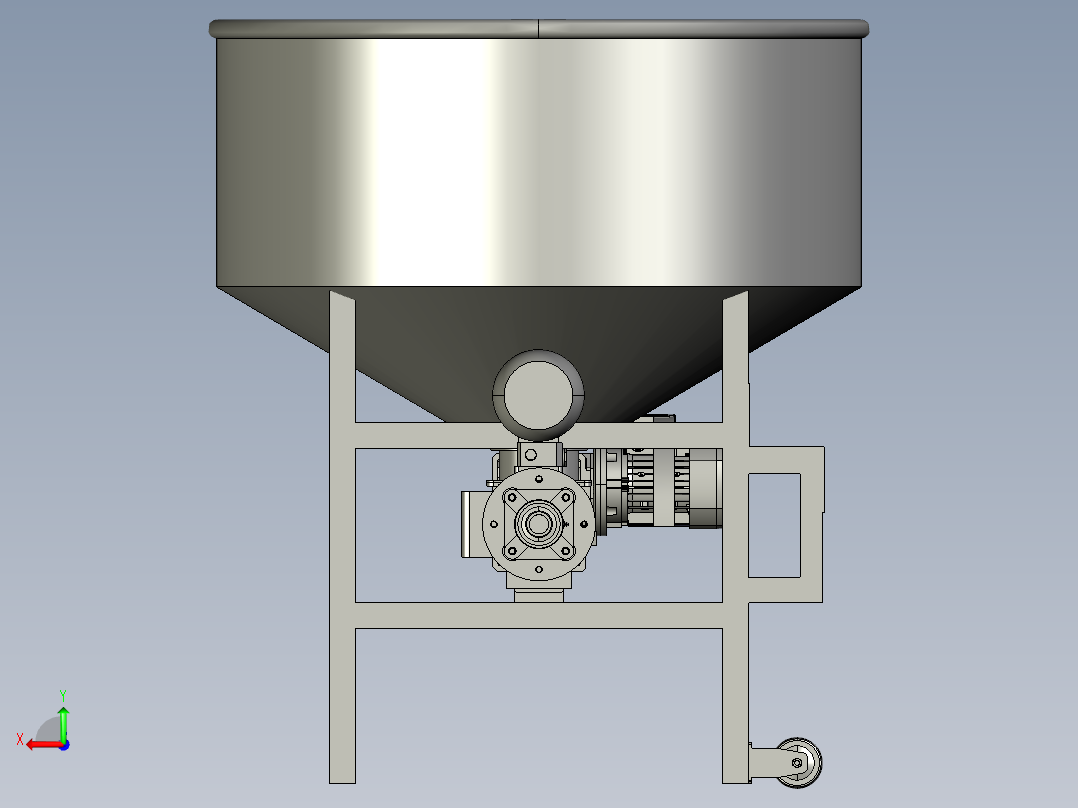 搅拌机模型后视图
