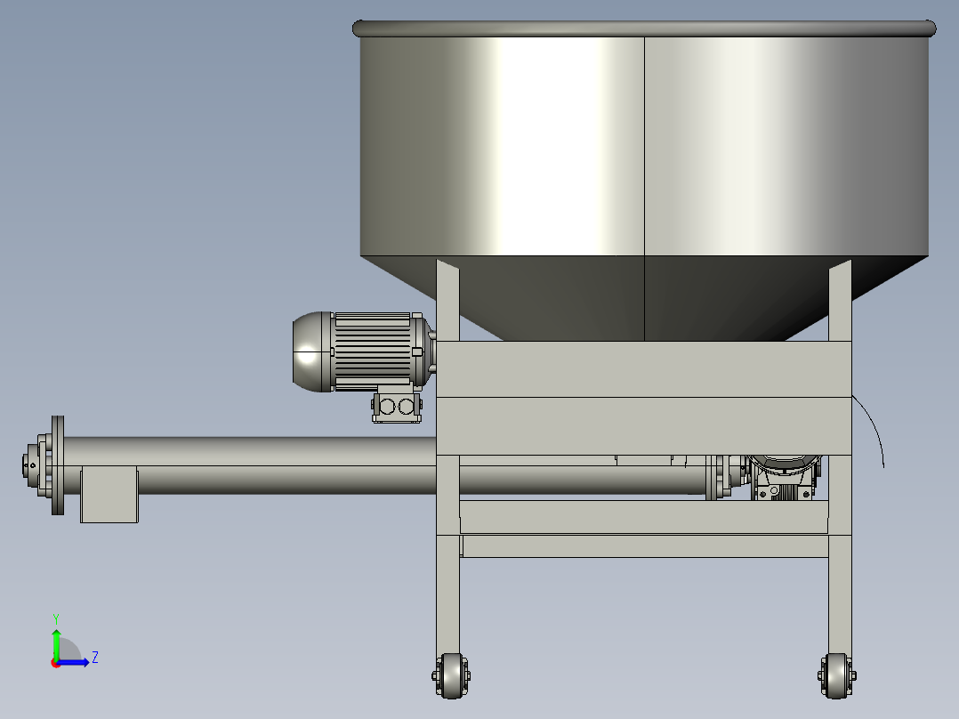 搅拌机模型左视图