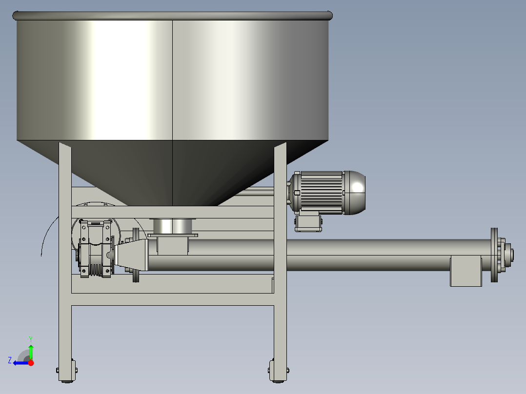 搅拌机模型右视图