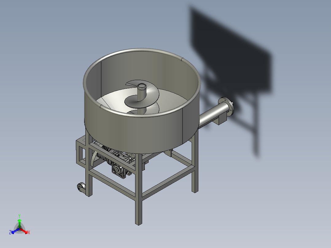 搅拌机模型正等轴测图