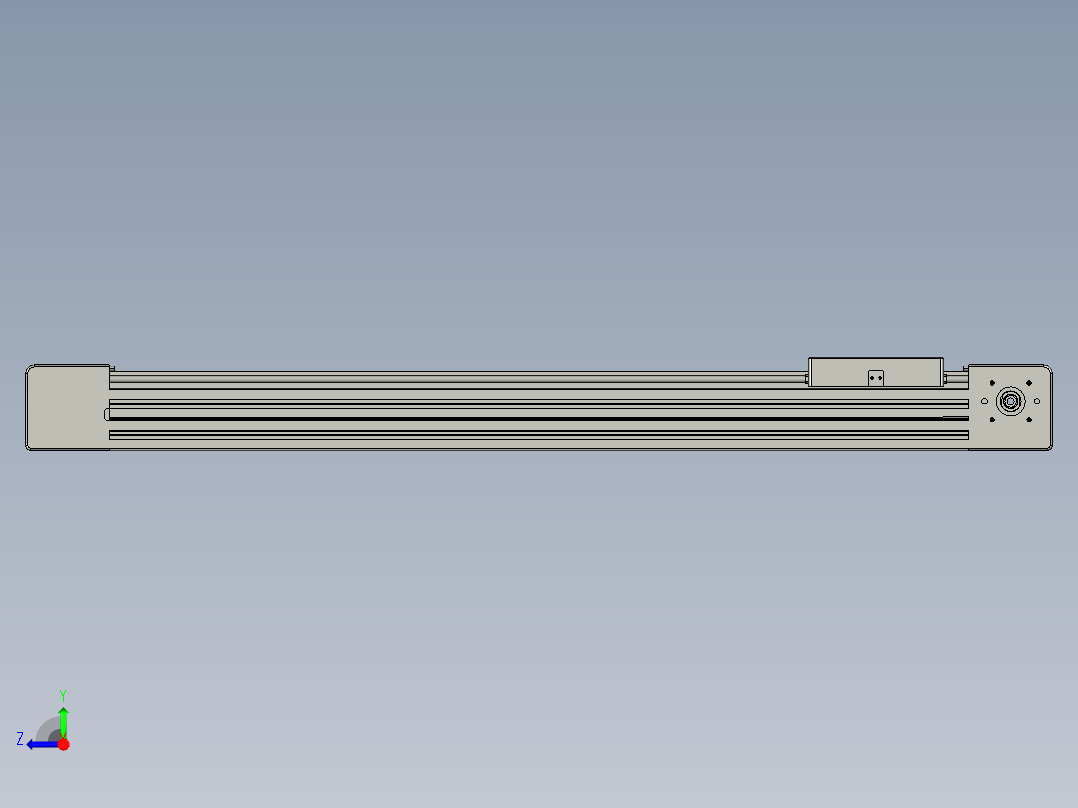 威洛博直线电机模组EB6-L140-S650-光轴右视图