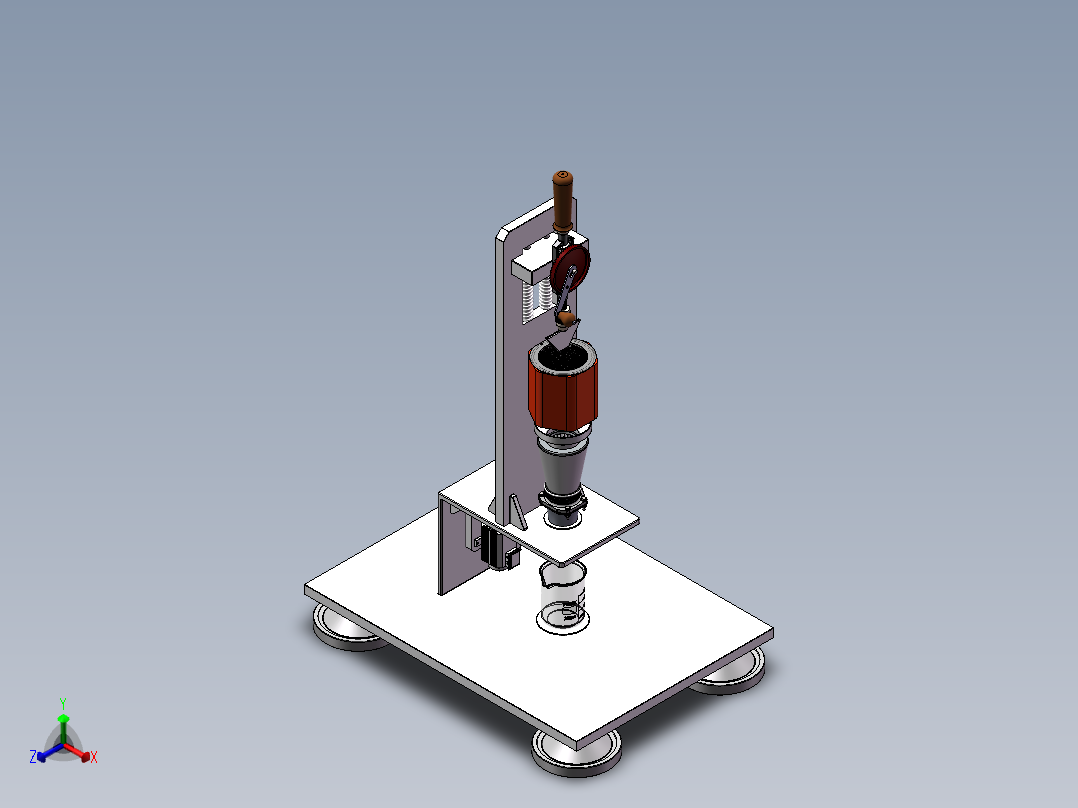 药品检测用过滤装置正等轴测图