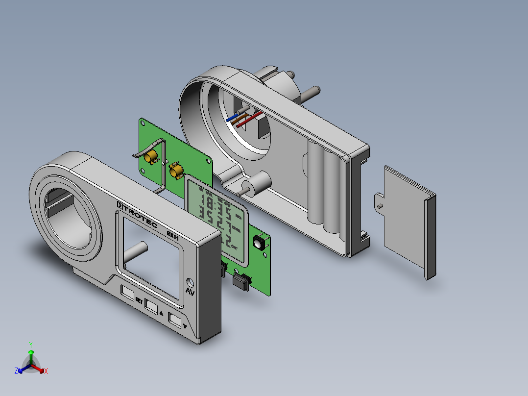 瓦特计正等轴测图