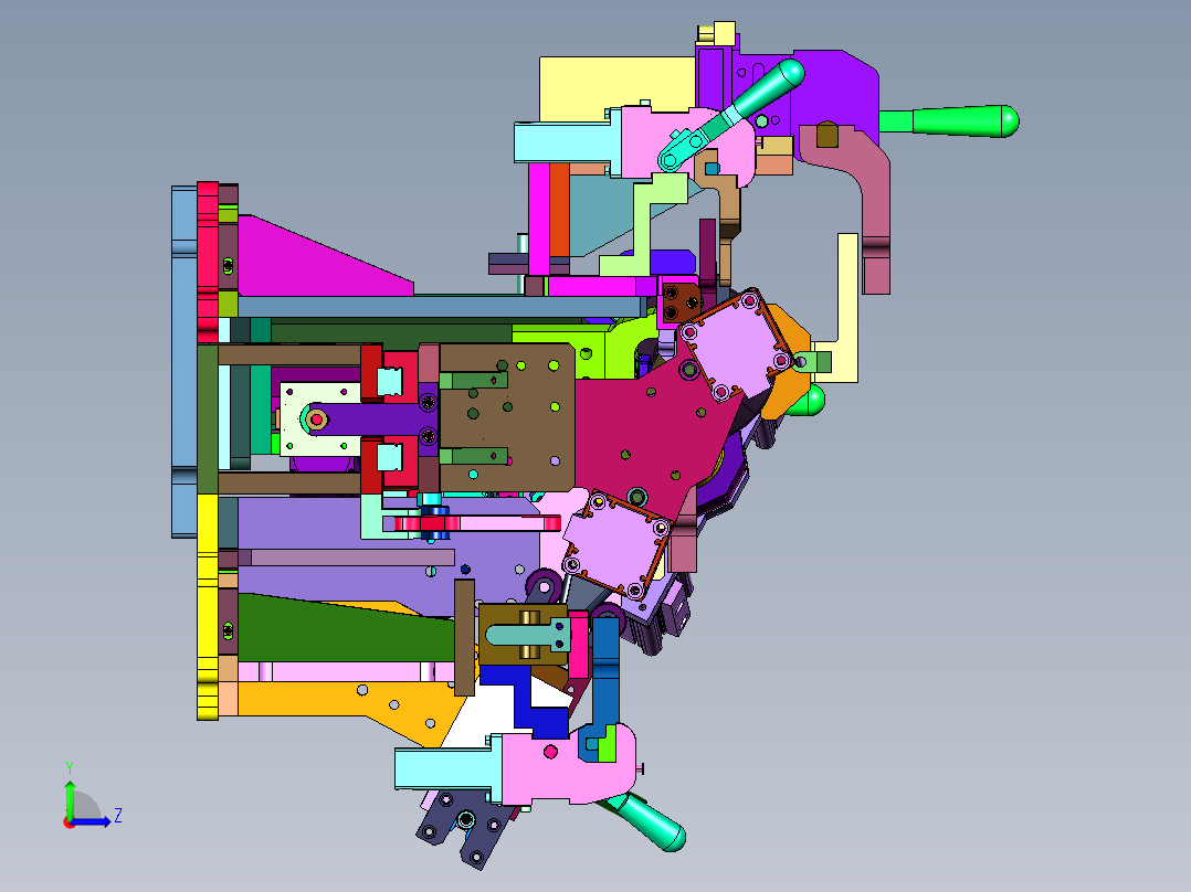 c61x排气管工装左视图
