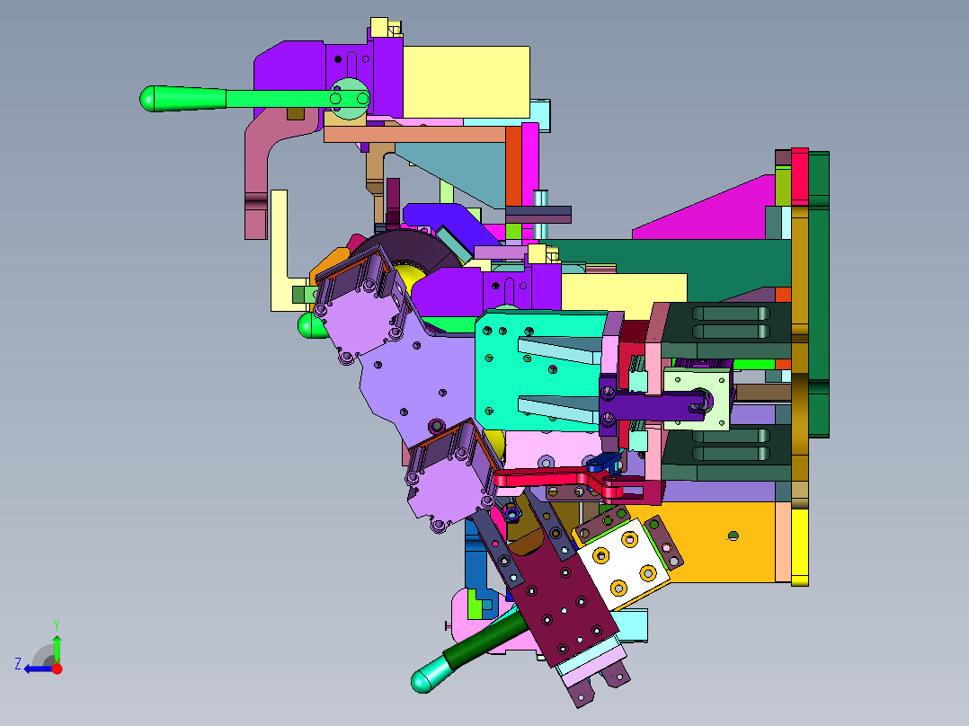 c61x排气管工装右视图