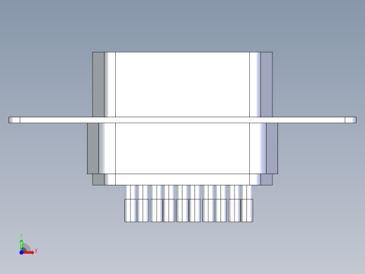 vga-female-connector-STEP前视缩略图