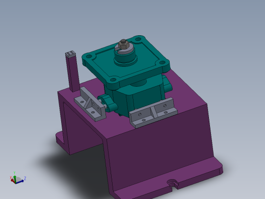 1G107--A型齿轮油泵泵体安装板底面铣夹具设计（气动夹具+三维）