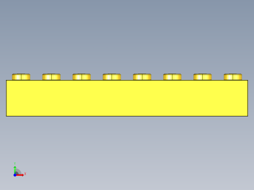 乐高套装 4421基本积木-300724 Bright Yellow Brick 2 x 8.STEP前视缩略图