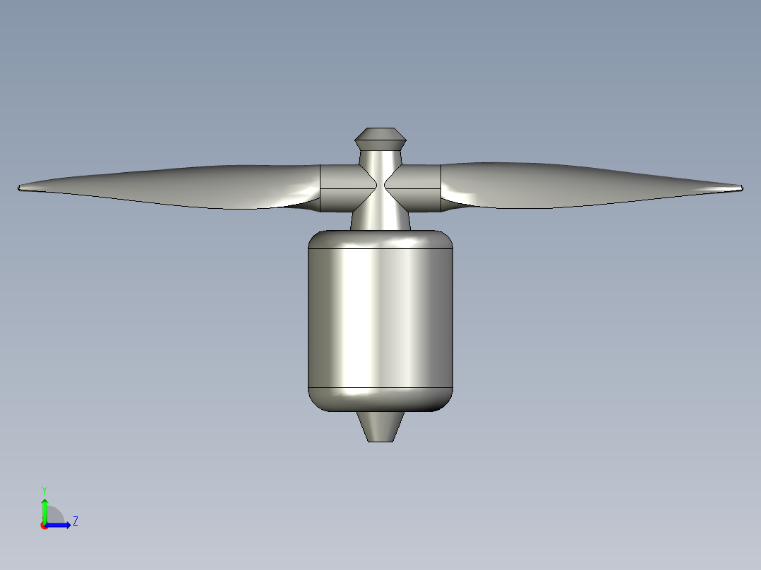 螺旋桨和电机左视图