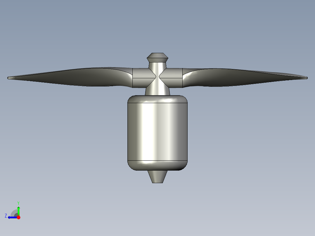 螺旋桨和电机右视图