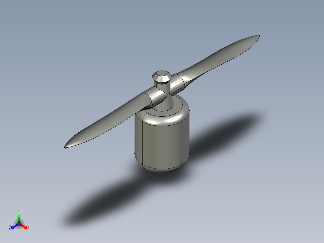 螺旋桨和电机正等轴测图