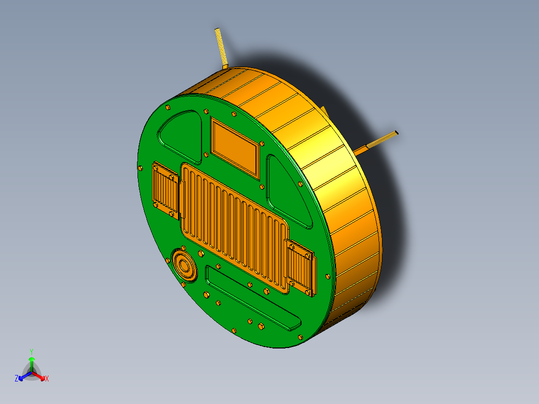 圆形扫地机器人三维UG模型