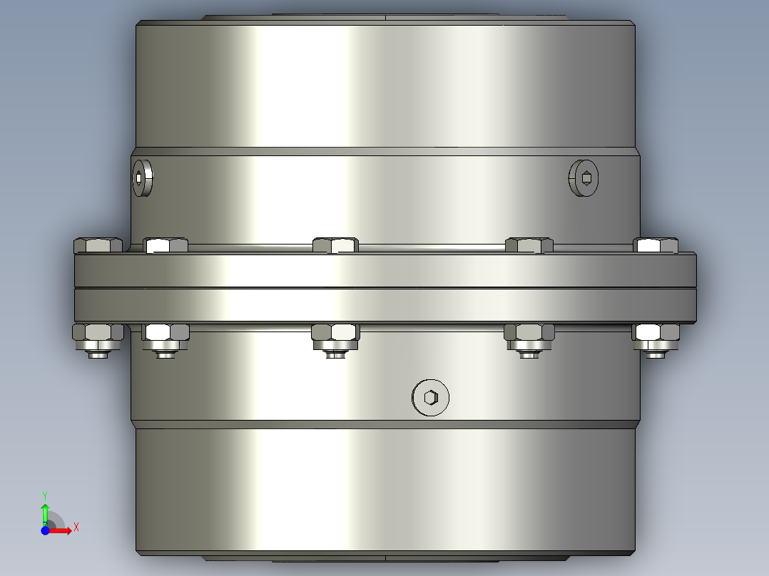 鼓形齿联轴节前视图