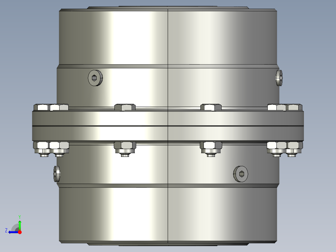鼓形齿联轴节右视图
