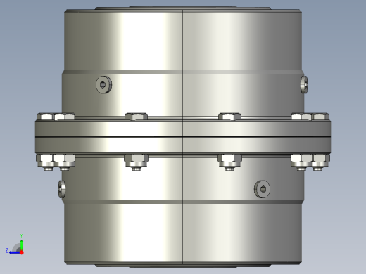 鼓形齿联轴节右视缩略图