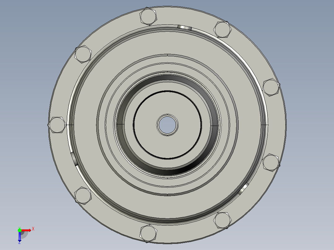 鼓形齿联轴节俯视图