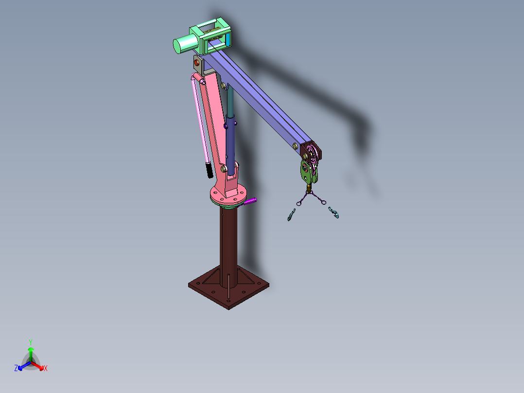 皮卡便携式伸缩臂吊臂起重机