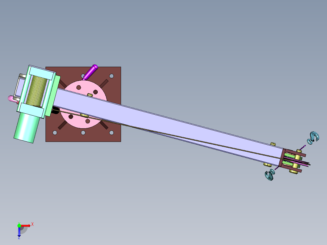 皮卡便携式伸缩臂吊臂起重机俯视图