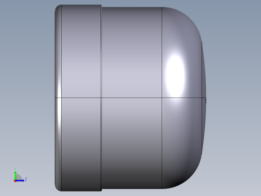 10CIV 带有溶剂焊接插座的端盖左视缩略图