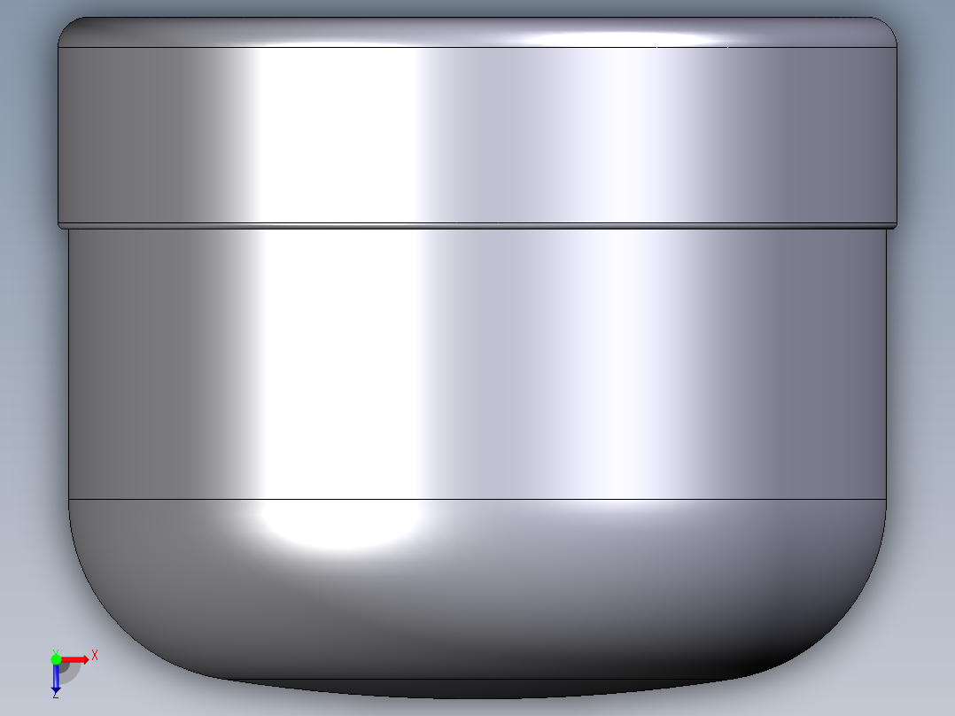 10CIV 带有溶剂焊接插座的端盖俯视图